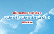 Luận đề, luận điểm trong văn nghị luận là gì? Ngữ Văn lớp 8